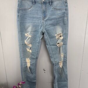 PacSun Light Blue Distressed Skinny Jeans